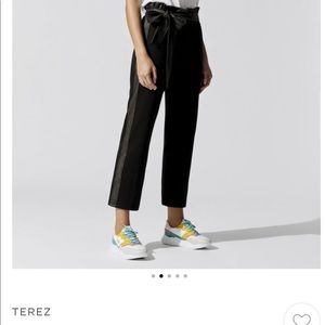 Terez paper bag side striped pants